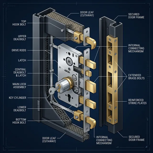 Système de serrure multipoints sécurisé